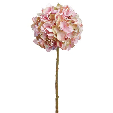 Vara de Hortensia Artificial Malva/Verde (53 cm)