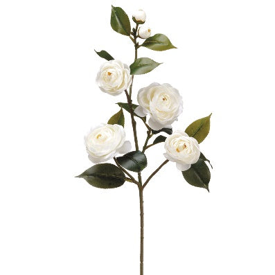 Vara de Camelia Artificial Blanco (75 cm)