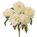 Arbusto de Peonía Artificial Crema (43 cm)