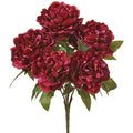 Arbusto de Peonía Artificial Borgoña (43 cm)