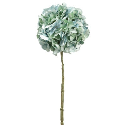 Vara de Hortensia Artificial Agua Marina/Verde (53 cm)